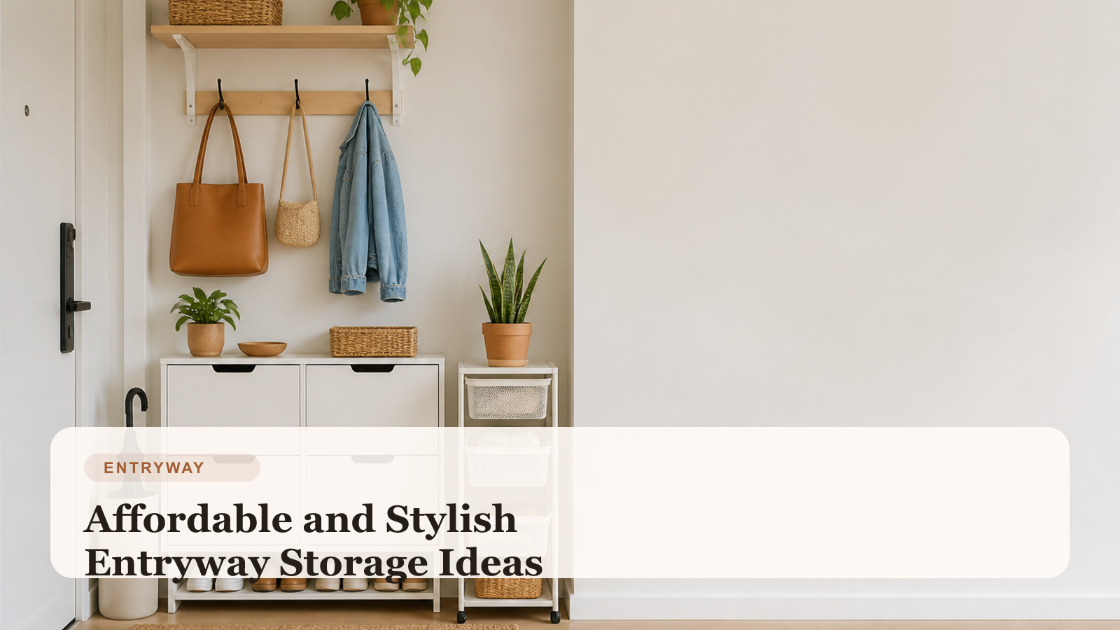 Small stylish entryway with compact storage solutions in an apartment