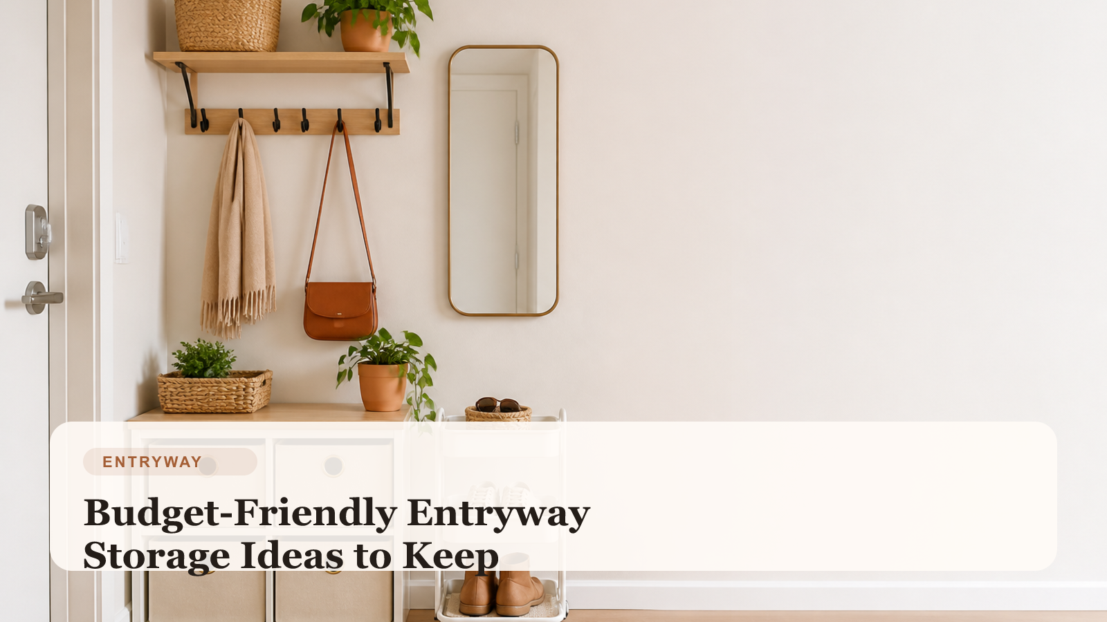 Compact and stylish entryway storage setup in a small apartment