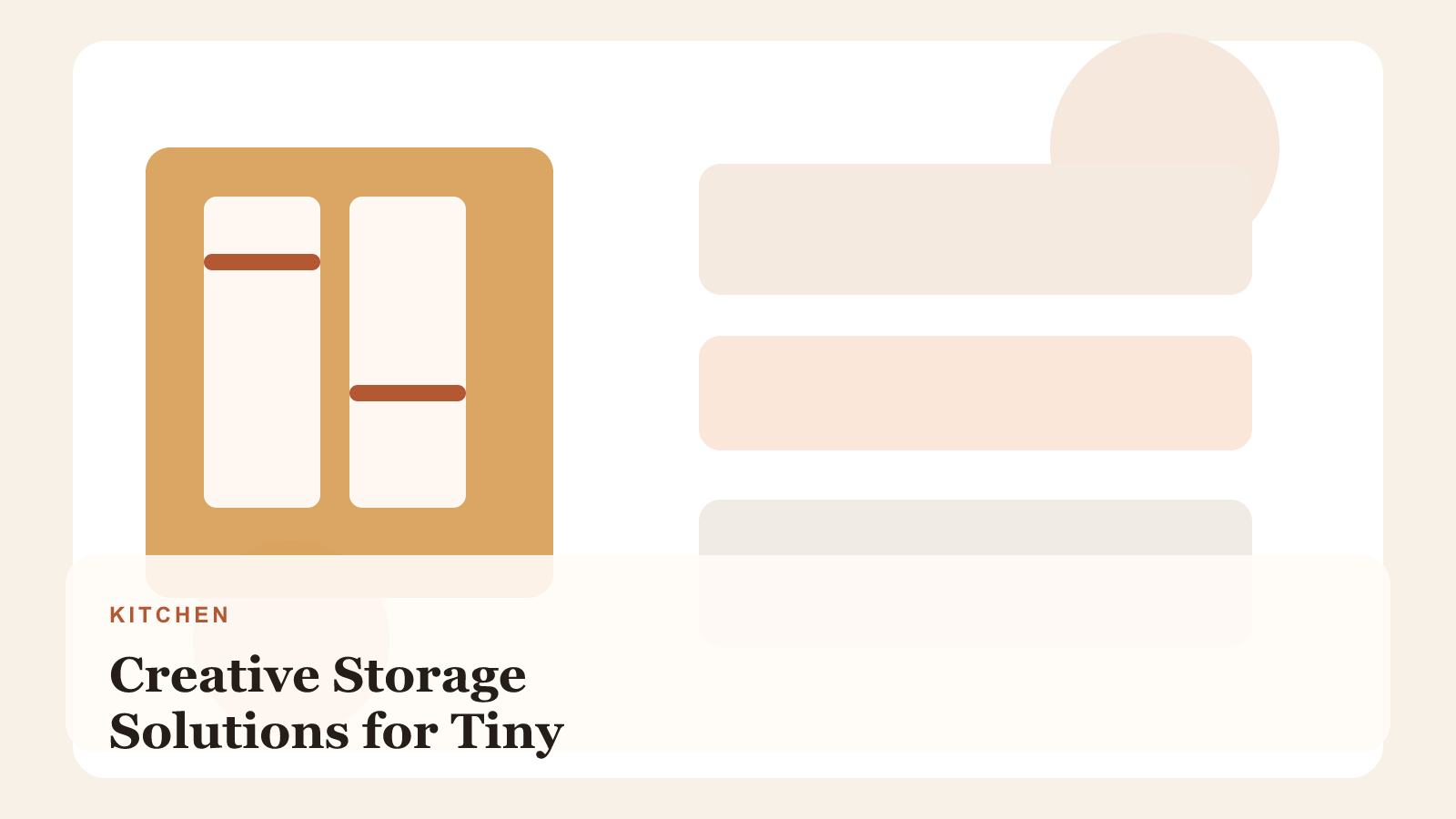 Compact kitchen with smart storage solutions and organized shelves